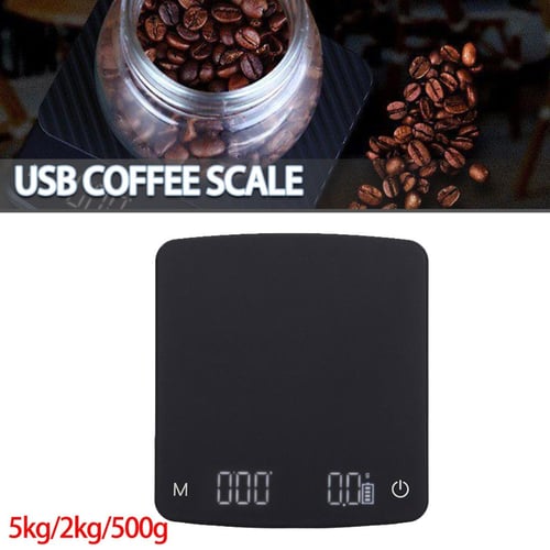 Digital Coffee Scales With Timer Usb Rechargeable Night Vision Espresso  Scale