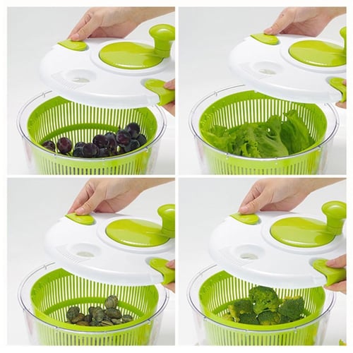 Kitchen Tools Salad Spinner Lettuce GreensLarge Capacity Dryer With Double  Layer Crisper Strainer For Washing Drying