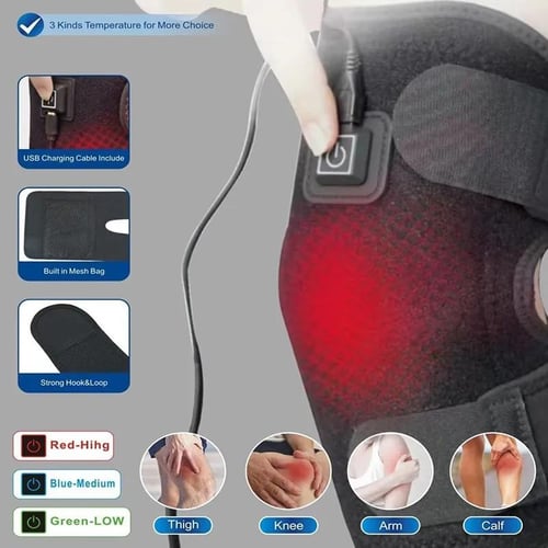 Electric Knee Heating Pad USB Thermal Therapy Heated Knee Brace