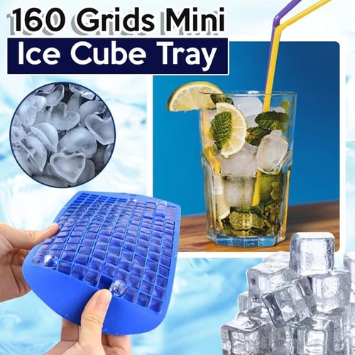 Ice Cube Tray 160 Grids 1X1cm Silicone Fruit Ice Cube Maker DIY Creative Small  Ice Cube Mold Square Shape Kitchen Accessories