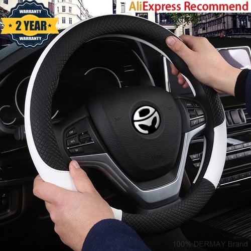 100% DERMAY Brand Leather Car Steering Wheel Cover Sport Anti-Slip for BMW  E46 3 Series Tuning Funda Volante Auto - buy 100% DERMAY Brand Leather Car  Steering Wheel Cover Sport Anti-Slip for