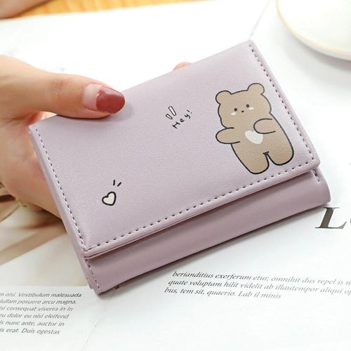 Cute Plush Coin Purse Lovely Bear Money Bag Girls Portable Cosmetic Card  Holder✔