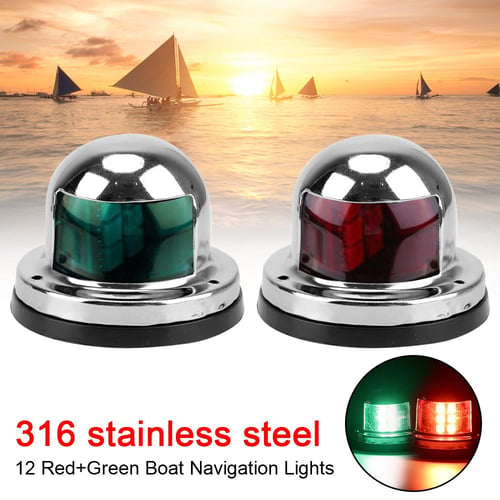LED Navigation Lights 2pcs for Marine Yacht Stainless Steel