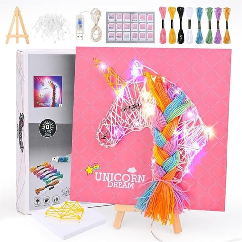 3D String Craft Kit for Kids, DIY Owl Craft Toys with Multi-Colored LED  Light, Arts and Crafts for Girls Ages 8-12 Year Old, Arts & Craft Kits Toys