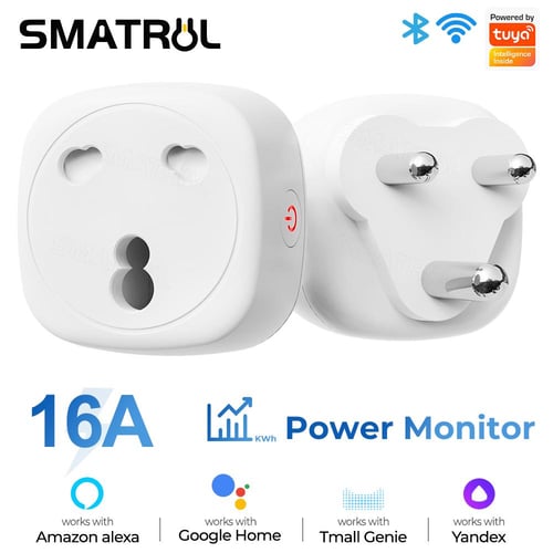 Tuya Wifi Smart Socket 3 Pin Plug South Africa To Eu Uk Us Outlet Adapter  Power Monitor Voice For Google Home Alexa - buy Tuya Wifi Smart Socket 3  Pin Plug South