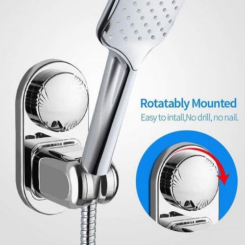 Punch Free Fixed Seat Suction Cup Shower Holder, Removable Shower