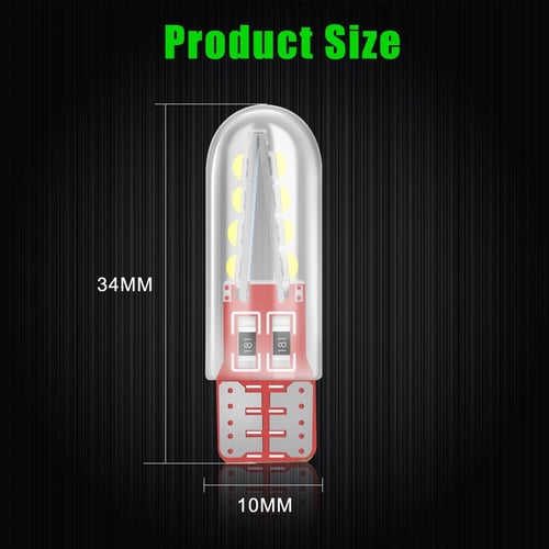 Cheap 10pcs T10 W5W Led Bulb 194 168 8SMD 3030 Chips Car LED Canbus WY5W  Bulb LED Wedge Side Bulb Lamp 12V Parking Bulb Interior Dome Light White  Red Yellow