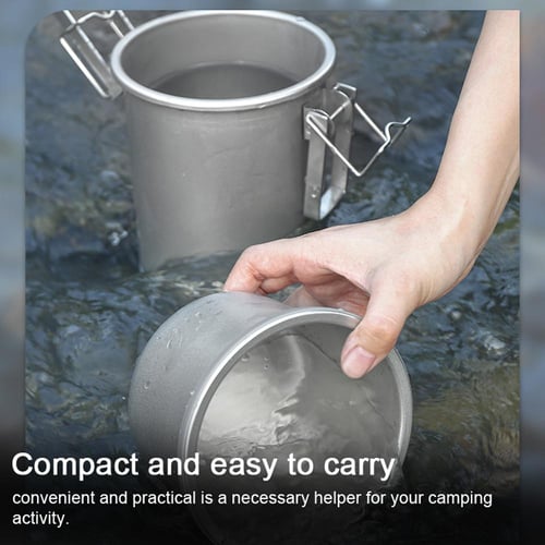 304 Stainless Steel Thickened Cooking Pot, Portable Small Pot For Outdoor  Camping Hiking Travel Cooking