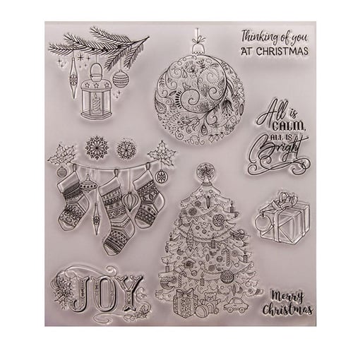 Christmas Theme Silicone Stamps Transparent Rubber Stamp Scrapbook