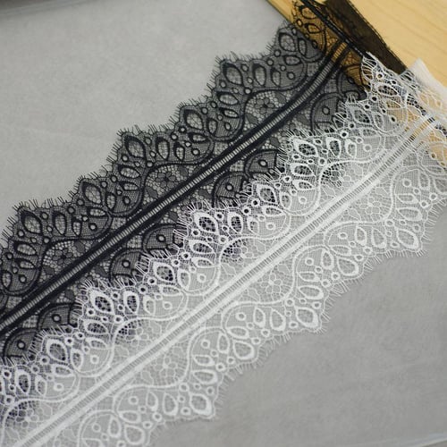 Eyelash Lace Trim, 3m, 9cm White