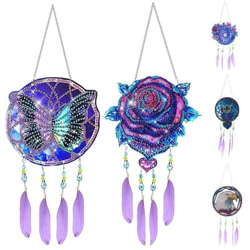 5D Diamond Painting Bead and Feather Dream Catcher Kit