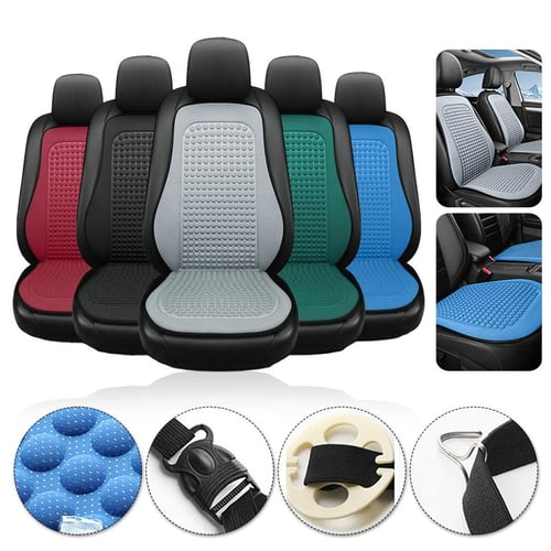 Universal Car Back Support Chair Massage Lumbar Support Waist Cushion Ice  Silk Mesh Ventilate Cushion Pad