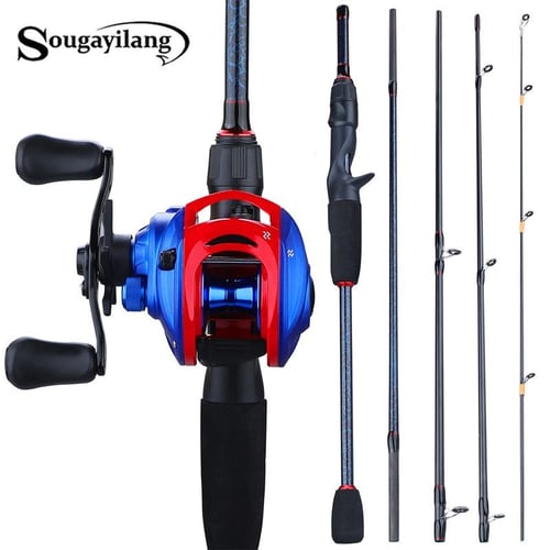 Sougayilang Fishing Rods Reels Combo Set 1.8m-2.4m 5 Section
