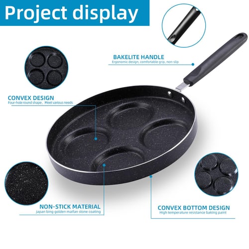 4/7 Cups Pancakes Frying Pans Breakfast Egg Pan Durable Non-stick Pan Holes  Cooking Egg Ham Pans Pancak Maker Pan Cookware