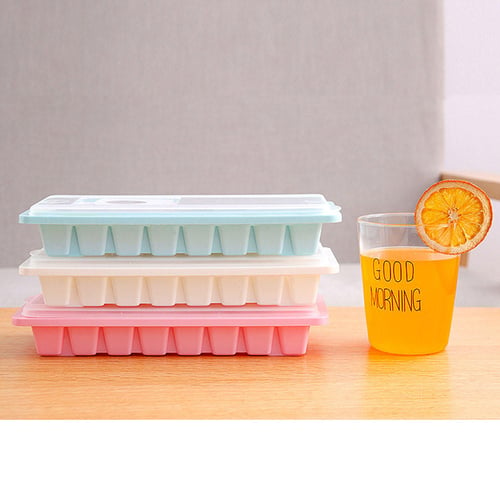 Ice Cube Tray for Freezer, 64 Nuggets Round & Square Ice Cube Tray