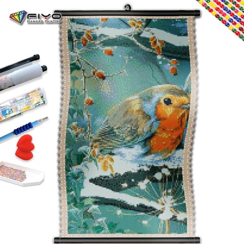 5D DIY Frame Diamond Painting Cute Bird Full Drill Square