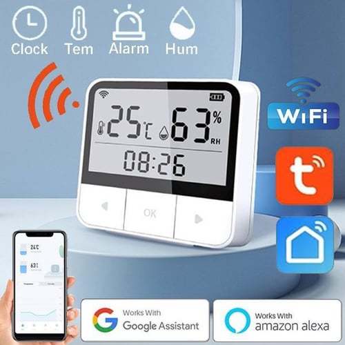 WiFi Thermometer Hygrometer with Waterproof Probe and LCD Backlit Scre