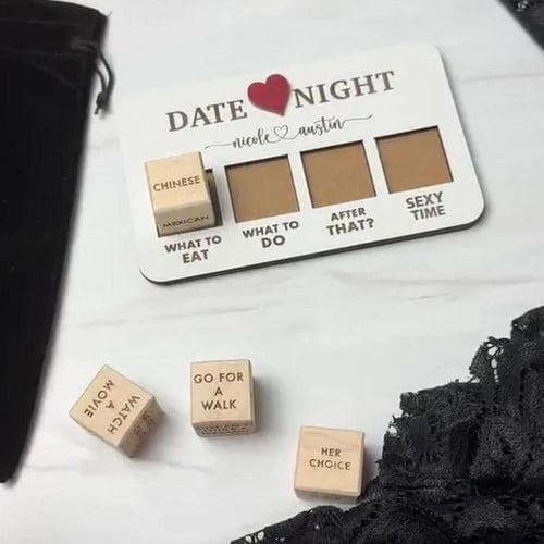 60 Couples Games Date Night Ideas & 2 Date Night Dice, Date Night cards Box  f