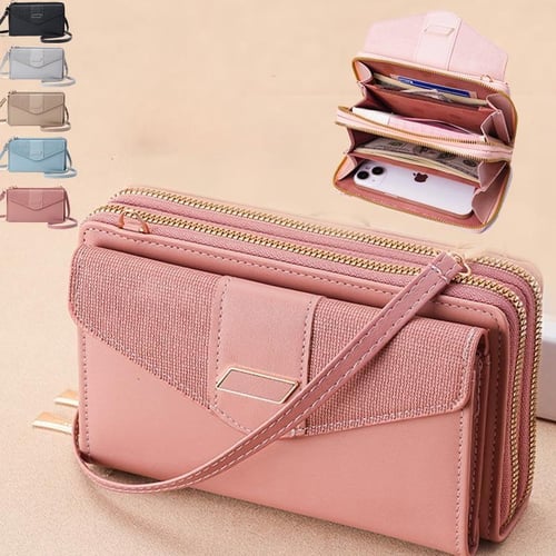 New Ladies Long Wallet Shoulder Bag Korean Version Double Zipper