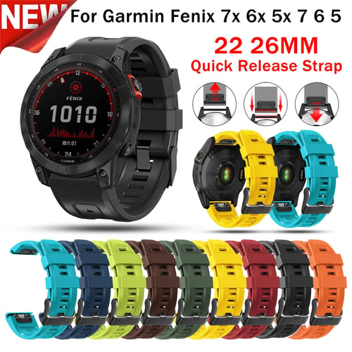 Silicone WatchBand For Garmin Fenix 7X 7 6X 6 Pro Fenix 5X 5 Plus Strap  WristStrap Forerunner 945 Quick Release 22 26MM Bracelet