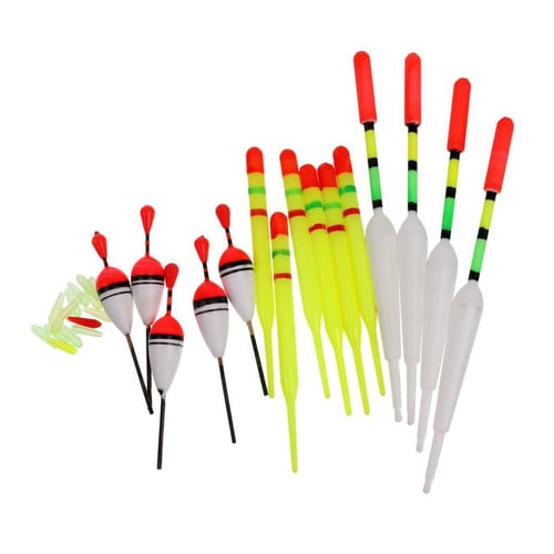 15 Pcs Sea Fishing Floats Set Vertical Buoy Bobber Assorted Size For Most  Type Angling Fish Accessory Fishing Bobbers And Hooks Set