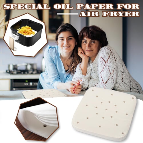 Air Fryer Parchment Liners,200 Pcs Perforated Square Air Fryer