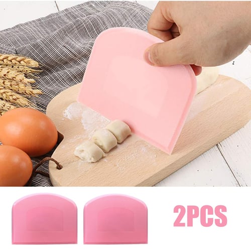 Plastic Dough Scraper Knife Smooth Cake Pastry Spatula Baking Tool