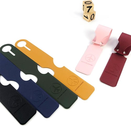 1PCS PU Luggage Tag Light Soft Travel Accessories Travel Color