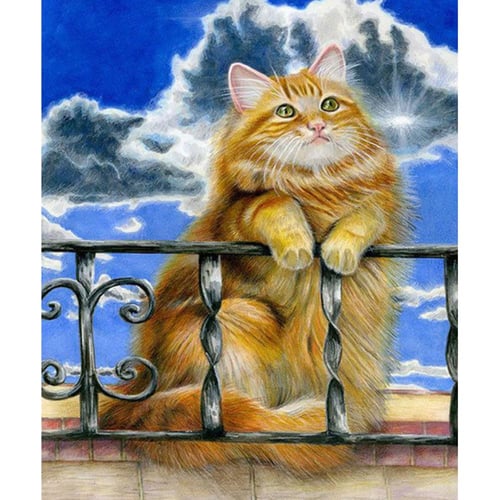 Animal Pet Cat 5D Diamond Painting Bedroom Decoration Diamond Art