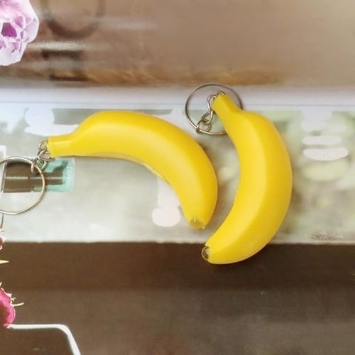 2Pcs Mini Banana Keychain Led Key Chain Flashlight Key Ring Night Light  (Random Color) - buy 2Pcs Mini Banana Keychain Led Key Chain Flashlight Key