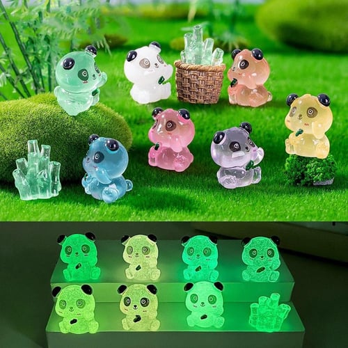 10Pcs Mini Luminous Fish Decorations Resin Crafts Moss Garden Fairy  Dollhouse Ornaments Fish Tank Micro Landscape Desktop Decor