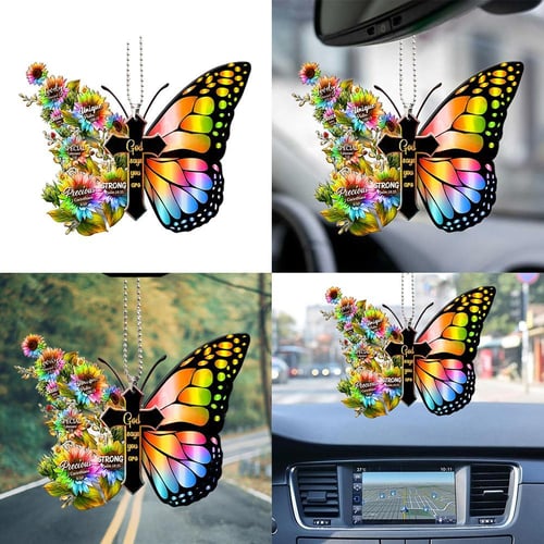 Butterfly Cross Hanging Decoration For Car Sunflower Butterfly Car Charm Rear  View Mirror Accessories Car Interior Decor - buy Butterfly Cross Hanging  Decoration For Car Sunflower Butterfly Car Charm Rear View Mirror