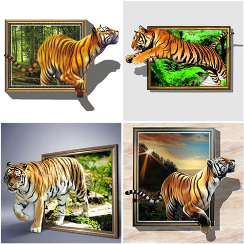 5D DIY Diamond Painting Full Round or Square Diamond Painting Tigers &  Butterfly 3D Embroidery Cross Stitch Mosaic Painting Home Decor 