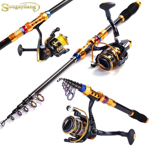 Travel Fishing Rod Reel combo Carbon Fiber Super Hard Telescopic