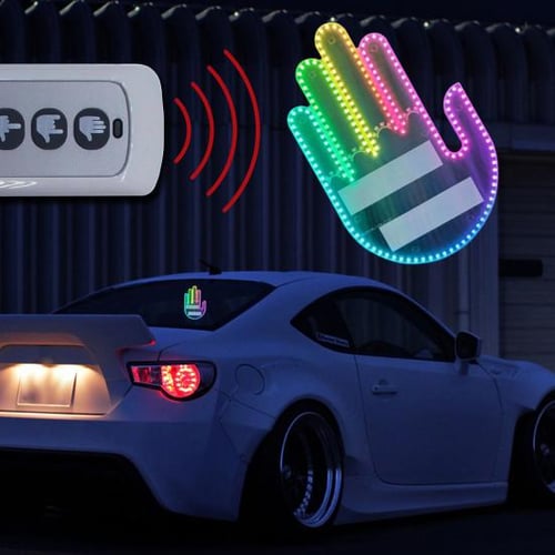 Car Hand Gesture Light Colorful Light LED Back Window Sign with Remote  Control Auto Gesture Finger Light Car Accessories - buy Car Hand Gesture  Light Colorful Light LED Back Window Sign with