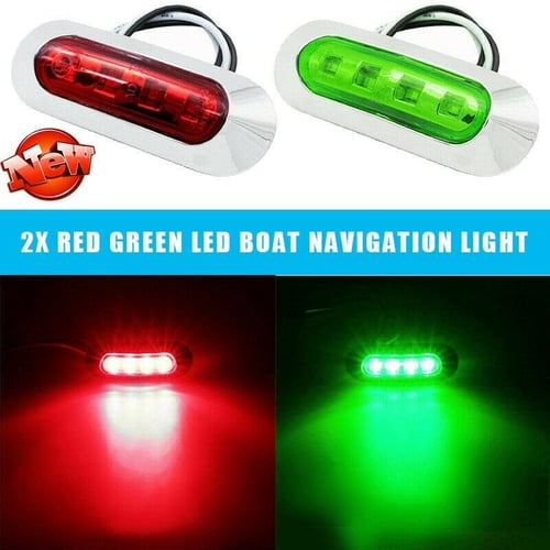 1Pair LED Bow Light for Fishing Boats 120 Degree Beam Angle Waterproof  Navigation Lights : Sports & Outdoors 