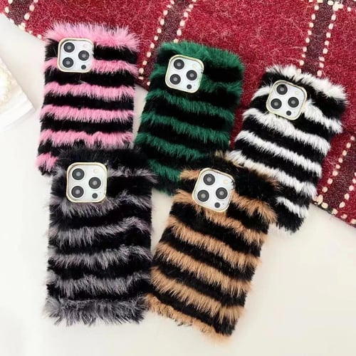 New Winter Teddy Dog Fluffy Phone Case for iPhone 12 Mini 11 Pro XS Max Xr  SE 2020 SE2 7 8 6 6s Plus 5 5s Short Fur Warm Cover