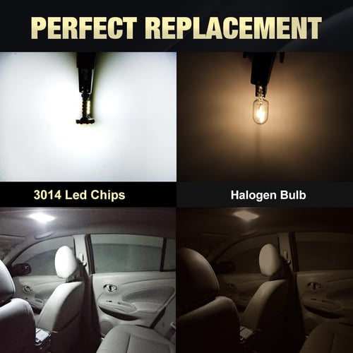 Cheap 6Pcs T10 Led Canbus W5W Led Bulbs WY5W 168 194 Error Free Car  Interior Lights Dome License Plate Clearance Lamp 6000K White 12V
