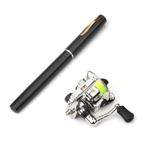 1.6m Telescopic Carbon Fishing Rod Fish Shaped Mini Pocket Pen Sea
