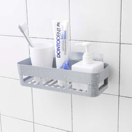 Punch-free Soap Dish Wall Mounted Adhesive Bathroom Shelf With Drain For  Soap Storage, No Nail Needed