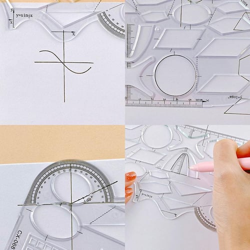 Multifunctional Architecture Drawing Template Rulers Diy Painting