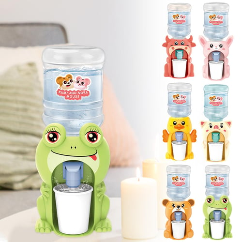 Mini Water Dispenser For Children Gift Cute Cold/warm Water Juice Milk  Drinking Fountain Cartoon Kitchen Toy