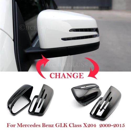 Cheap For Merceded-Benz GLK Class X204 2008 2009-2015 GLK250 GLK280 GLK300  GLK350 Black rearview mirror cover car exterior