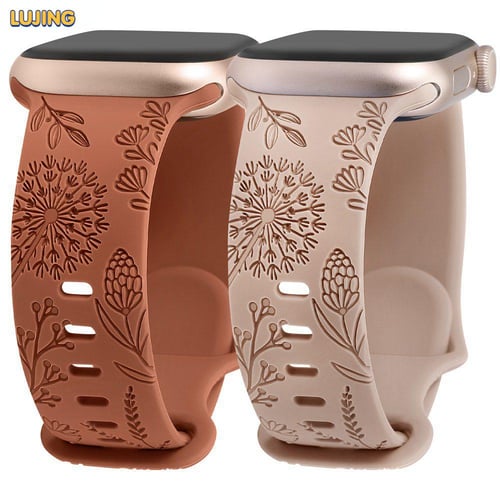 Apple Watch Band Women Silicone Strap Leopard Floral IWatch Ultra SE 8 7 6  5 4 3