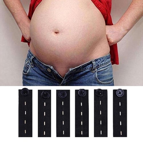 6 Pieces Maternity Pants Extender Elastic Waistband Extender Adjustable  Pant Extenders for Pregnancy Women