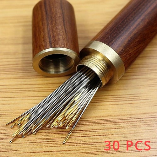 30/12PCS Blind Sewing Needles Side Opening Hole Fast Throughing Stainless  Steel Darning Hand Sewing Home DIY Threading Needle