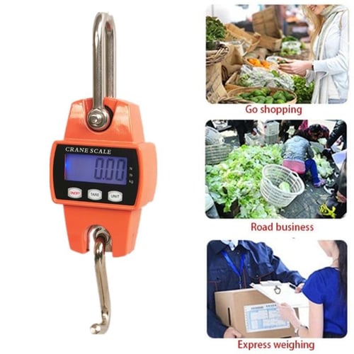 Digital Hanging Scale 1000kg/ 2204lbs Portable Heavy Duty Crane Scale LCD  Backlight Industrial Hook Scales Unit Change/Data Hold