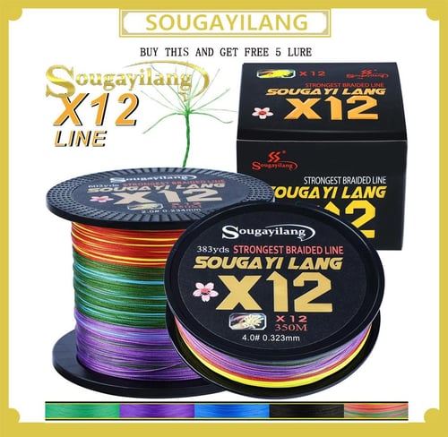 SOUGAYILANG 150M 500M PE Fishing Line Strong 5 Strands 5 Color Braided  Fishing Line Accessories 22-87 LB Fishing - buy SOUGAYILANG 150M 500M PE  Fishing Line Strong 5 Strands 5 Color Braided