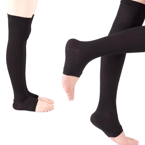 Compression Stocking Care Leg Support Ankle Elastic Open Toe Compression  Socks Men Women for Running Athletic Cycling