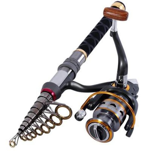 Spinning Rod 1.8m-2.7m Telescopic Fishing Rod with Metal Reel Seat
